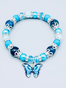 Aquamarine Butterfly Bracelet