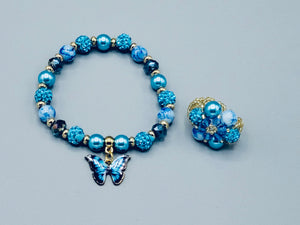 Aquamarine Butterfly Set