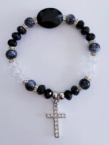 Crystal Cross Bracelet