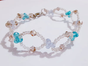 Three Bicone Bracelet (Swarovski And Crystal)