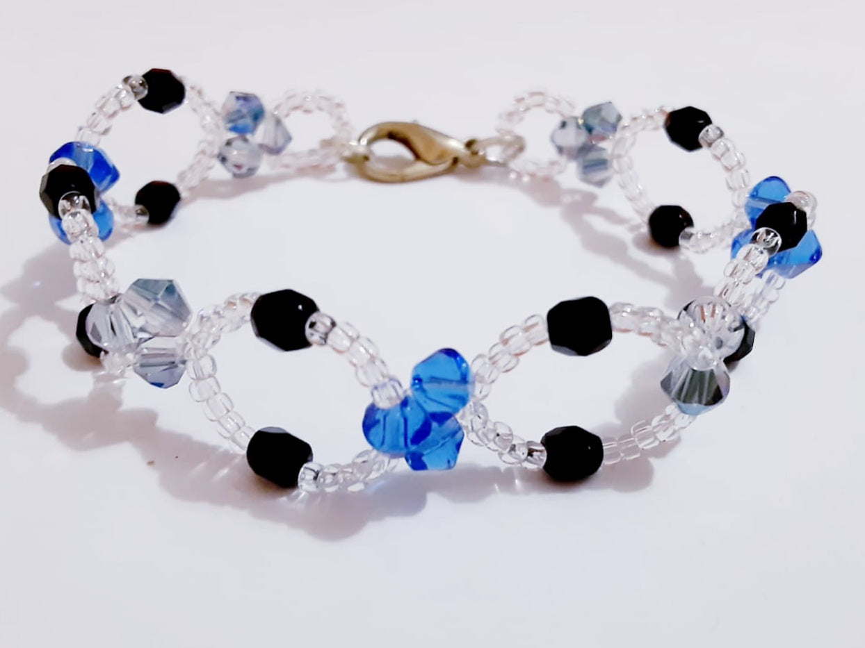 Three Bicone Bracelet (Swarovski And Crystal Checo)