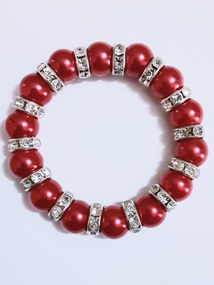 Rhinestone Red Bracelet