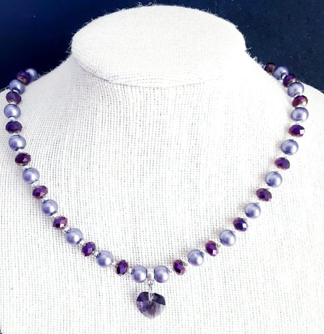 Purple Heart Necklace