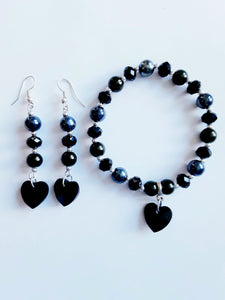 Black Heart 2PCS Set