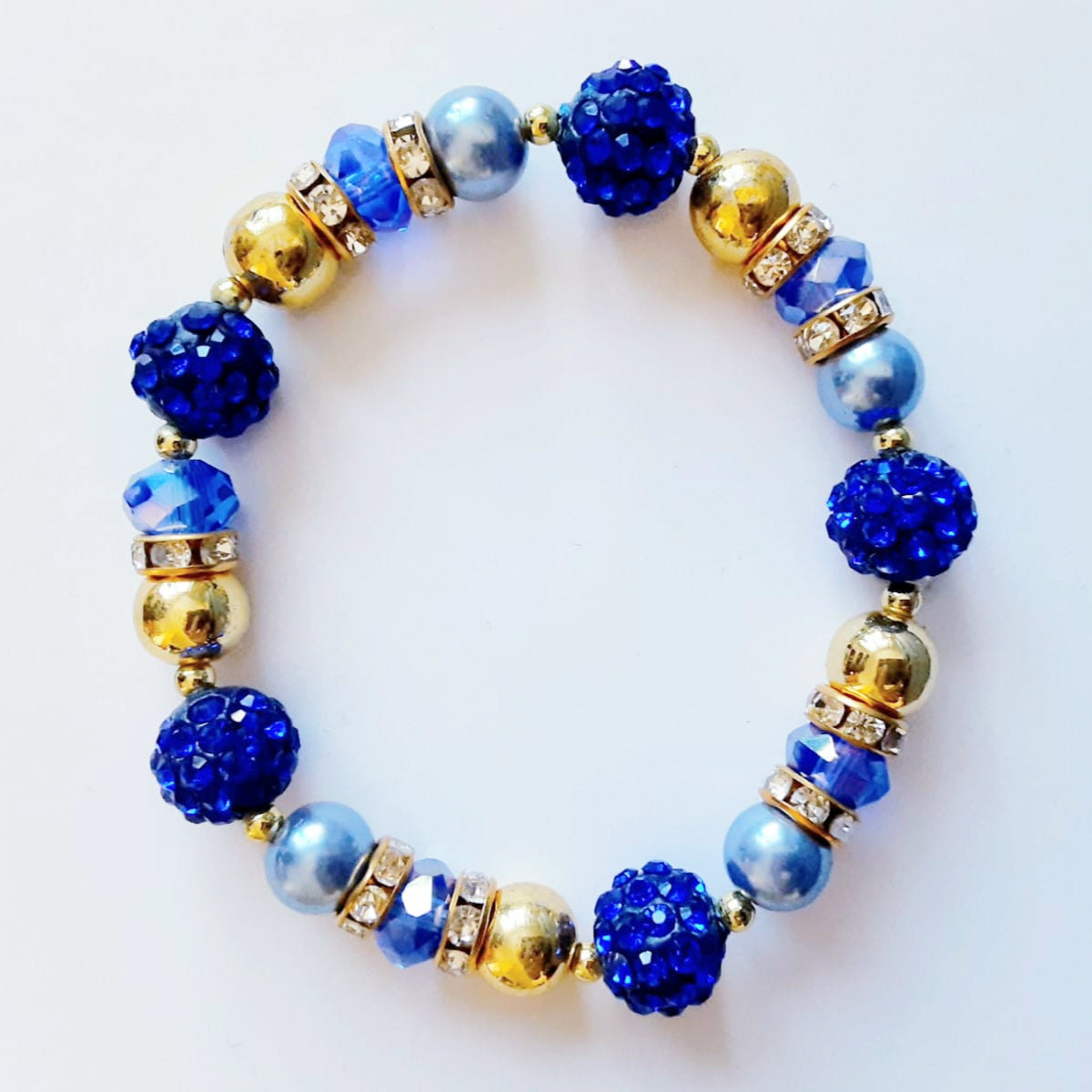 Sapphire Blue Rhinestone Bracelet