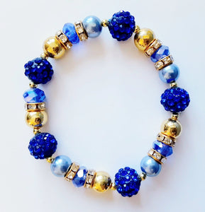 Sapphire Blue Rhinestone Bracelet