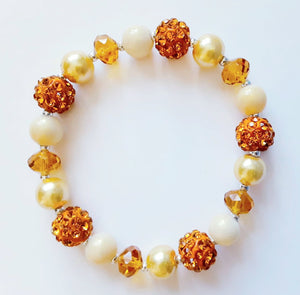 Amber Rhinestone Bracelet