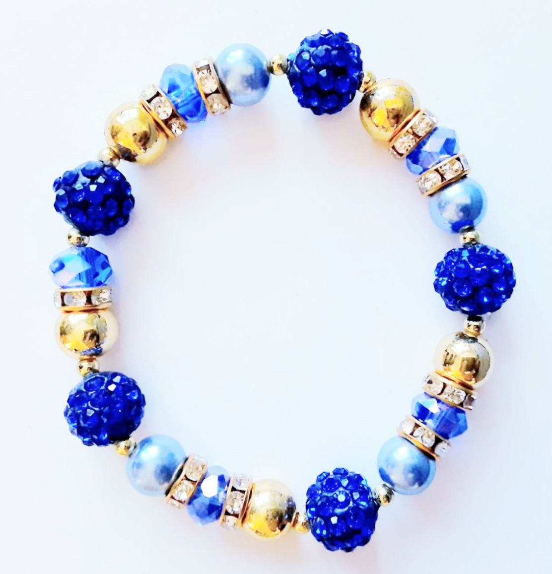 Sapphire Blue Rhinestone Bracelet