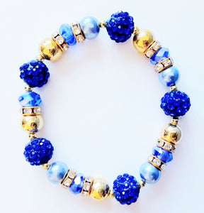 Sapphire Blue Rhinestone Bracelet