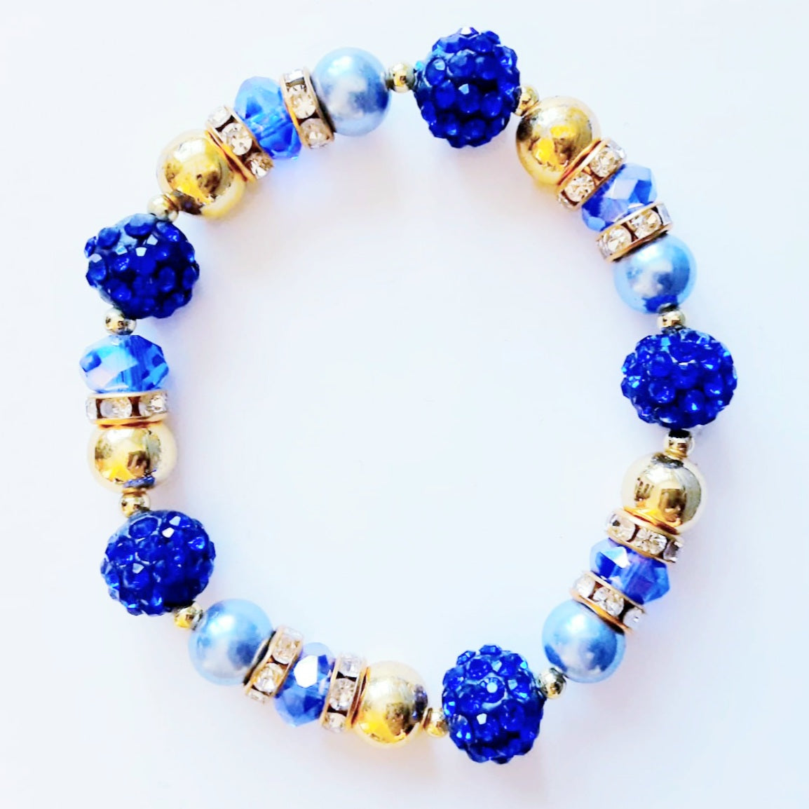 Sapphire Blue Rhinestone Bracelet