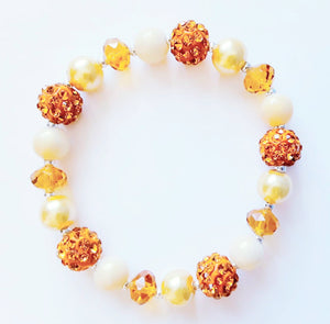 Amber Rhinestone Bracelet