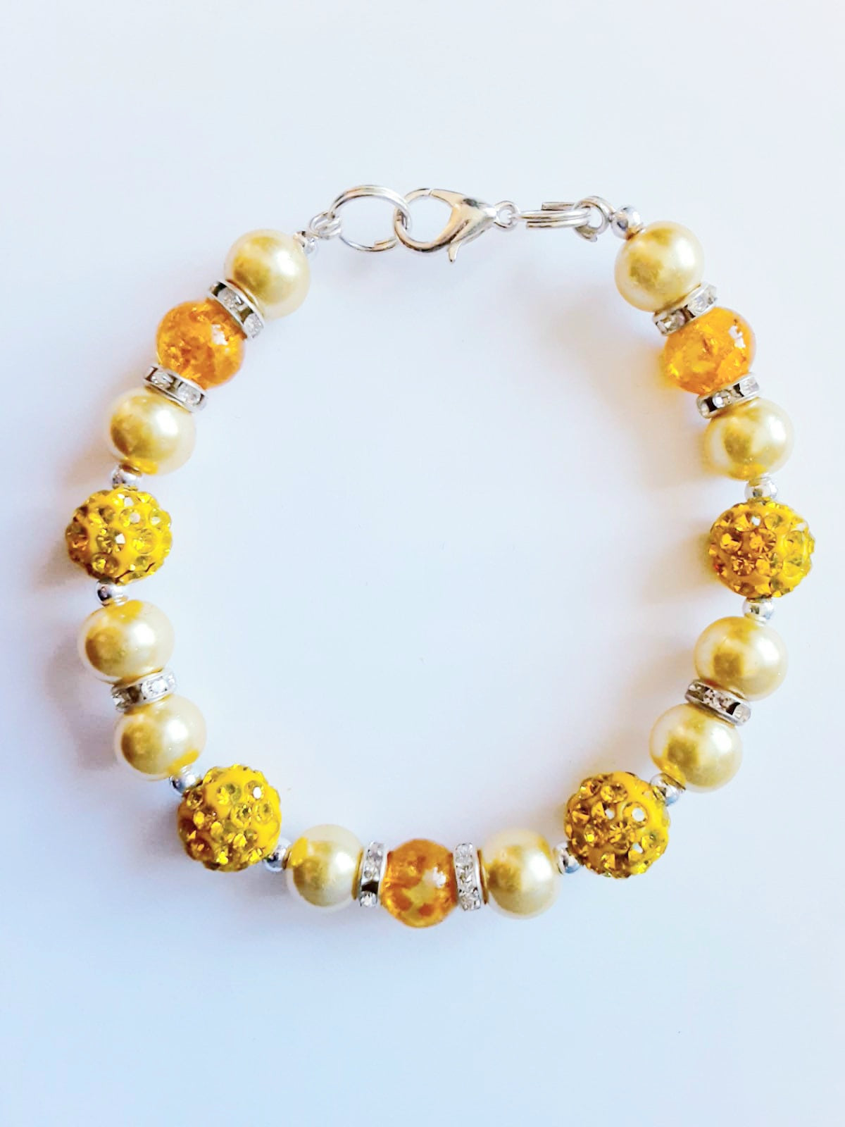 Yellow Rhinestone Bracelet