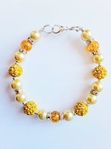 Yellow Rhinestone Bracelet