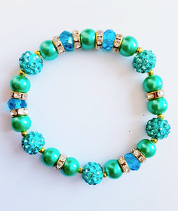 Turquoise Rhinestone Bracelet