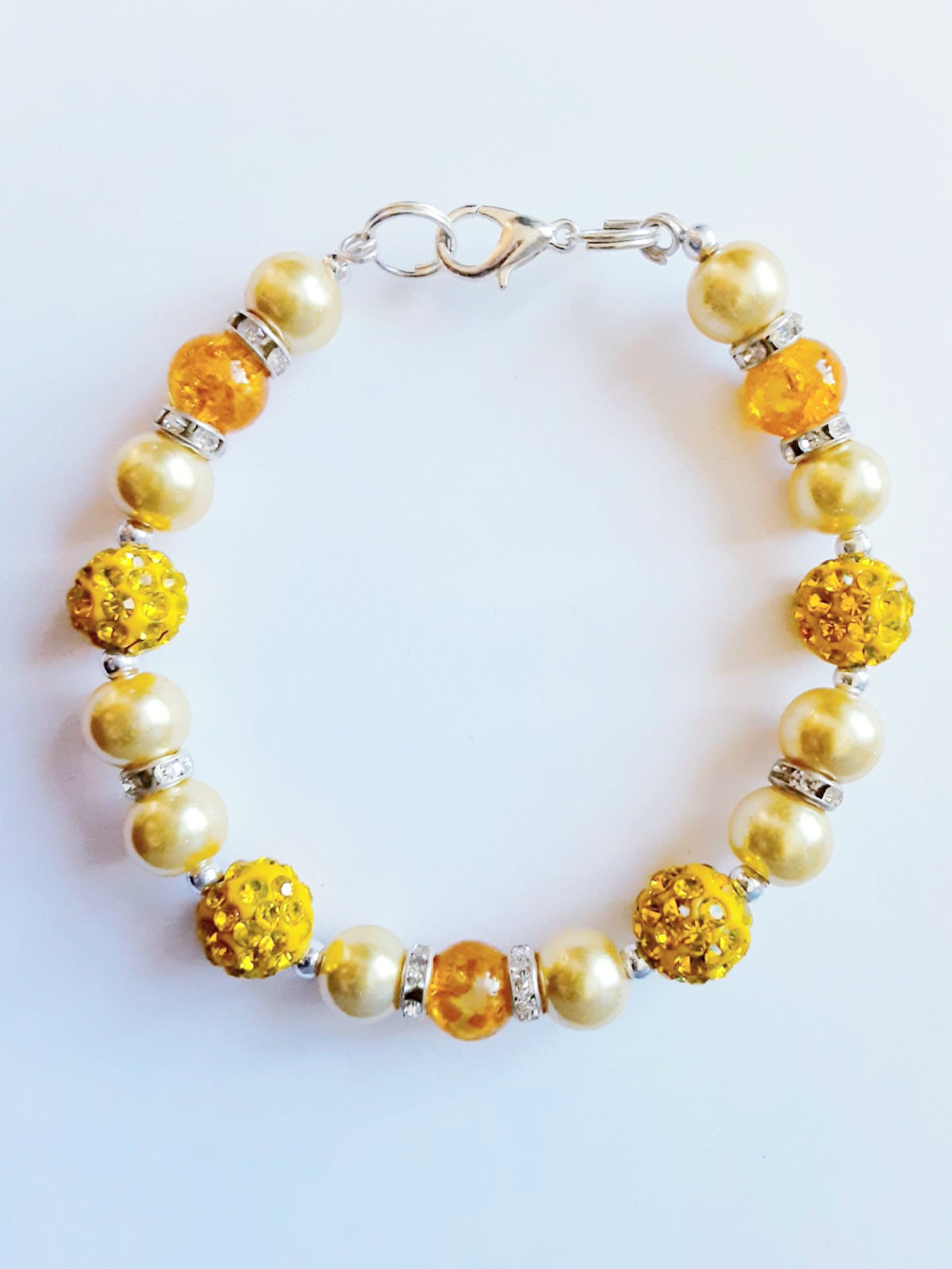 Yellow Rhinestone Bracelet