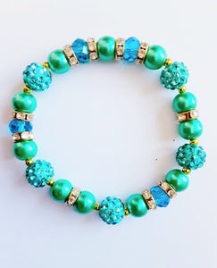 Turquoise Rhinestone Bracelet