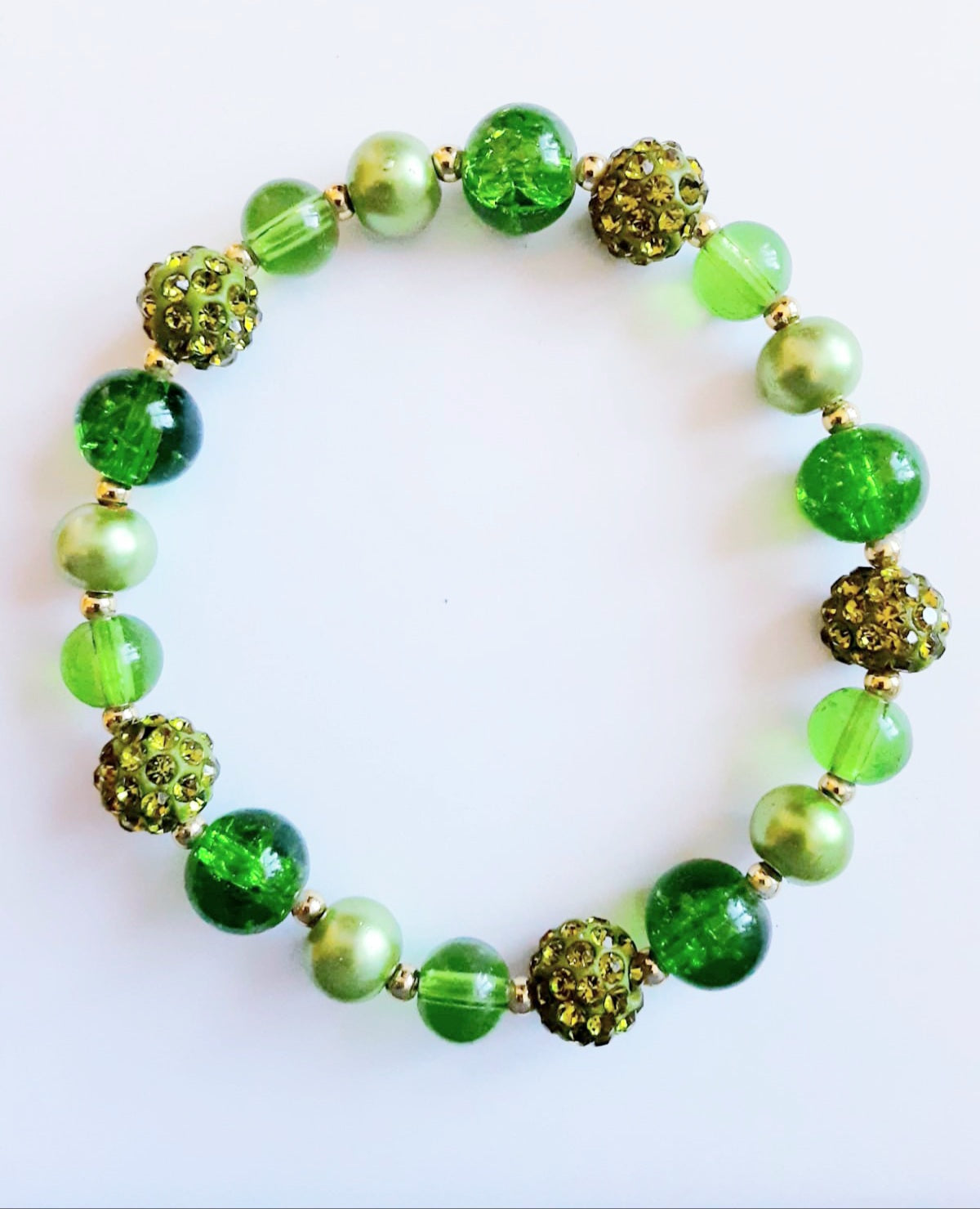 Green Rhinestone Bracelet