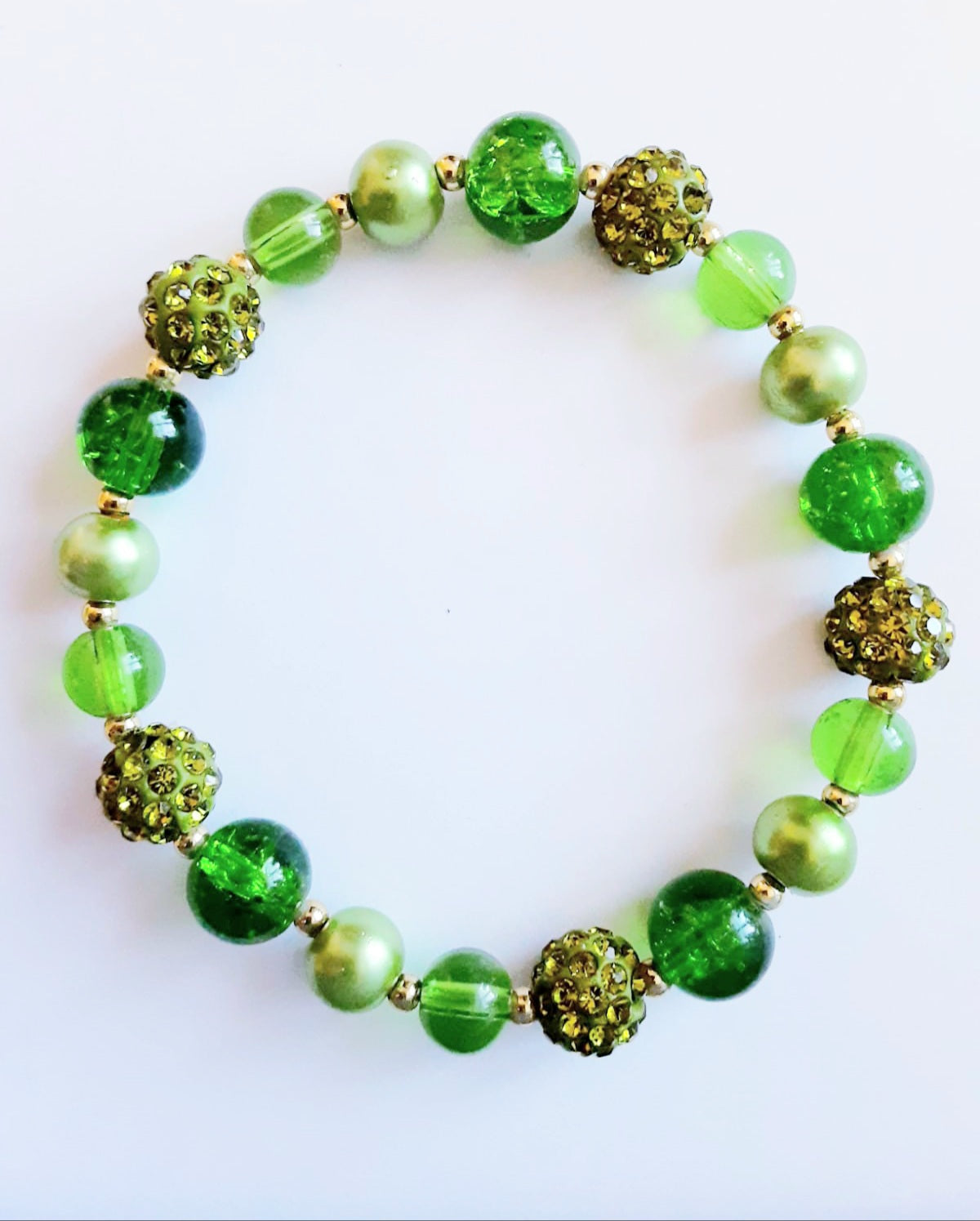 Green Rhinestone Bracelet