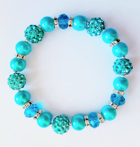 Aquamarine Rhinestone Bracelet