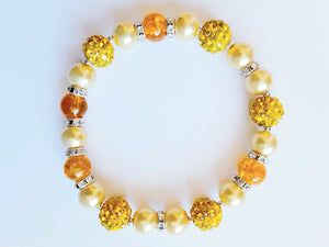 Yellow Rhinestone Bracelet