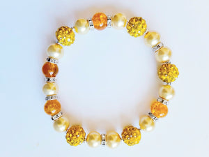 Yellow Rhinestone Bracelet