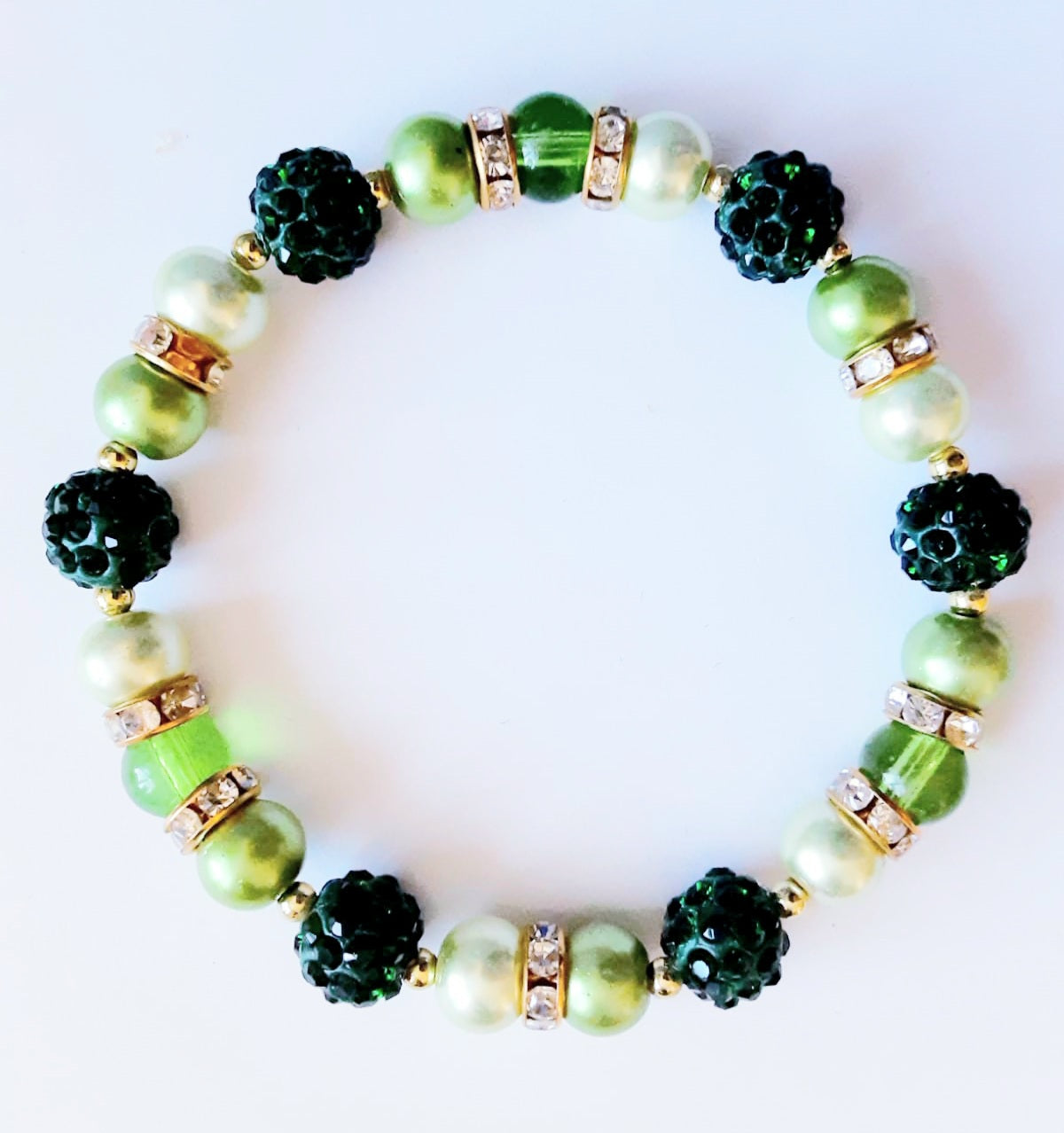 Green Mount Rhinestone Bracelet