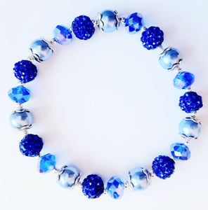 Blue Rhinestone Bracelet