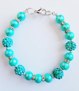 Aquamarine Rhinestone Bracelet