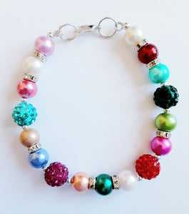 Multicolor Rhinestone Bracelet