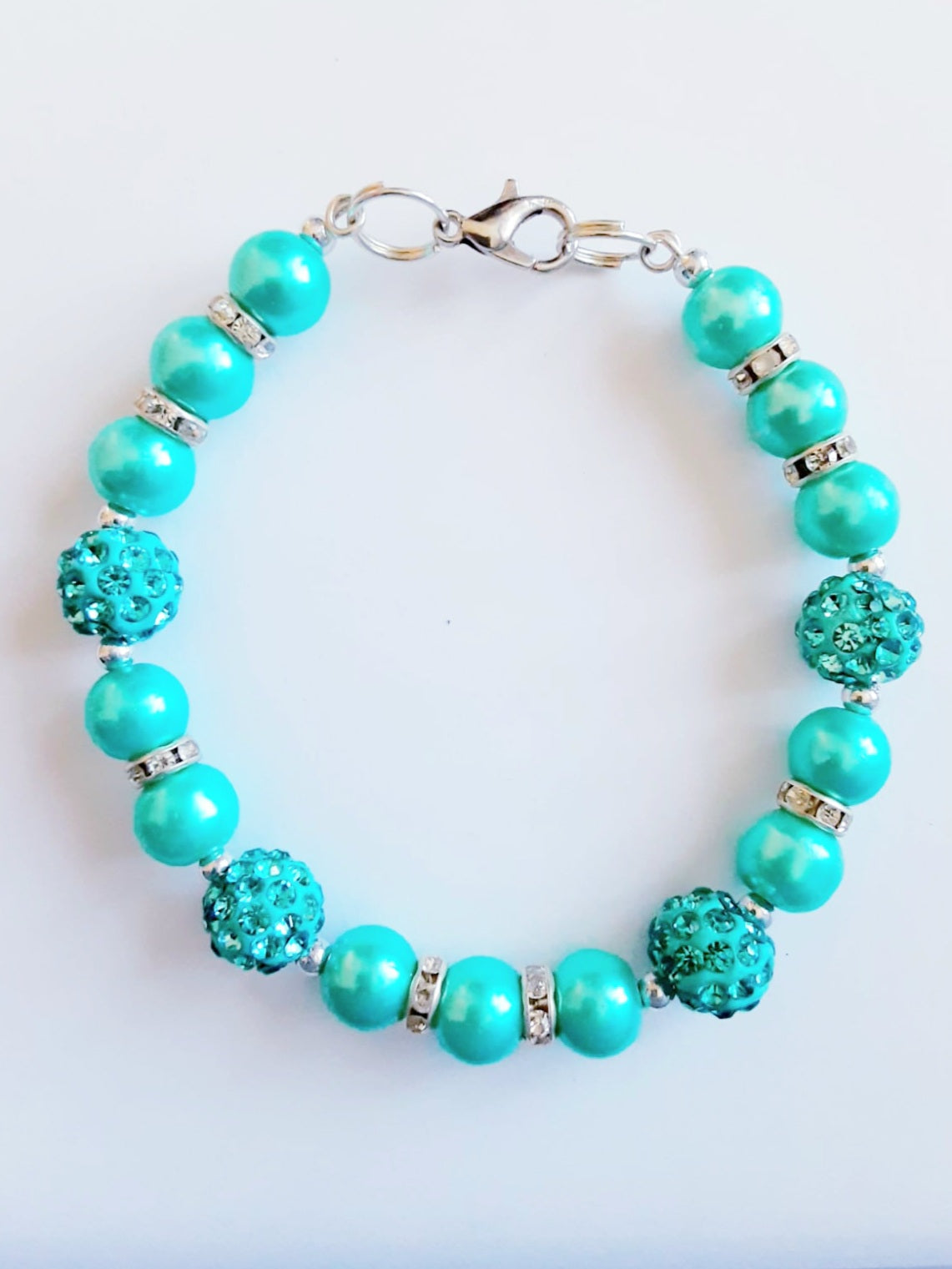 Aquamarine Rhinestone Bracelet