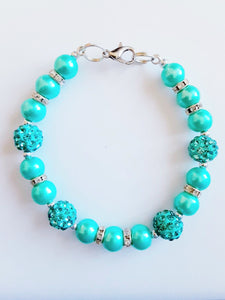 Aquamarine Rhinestone Bracelet