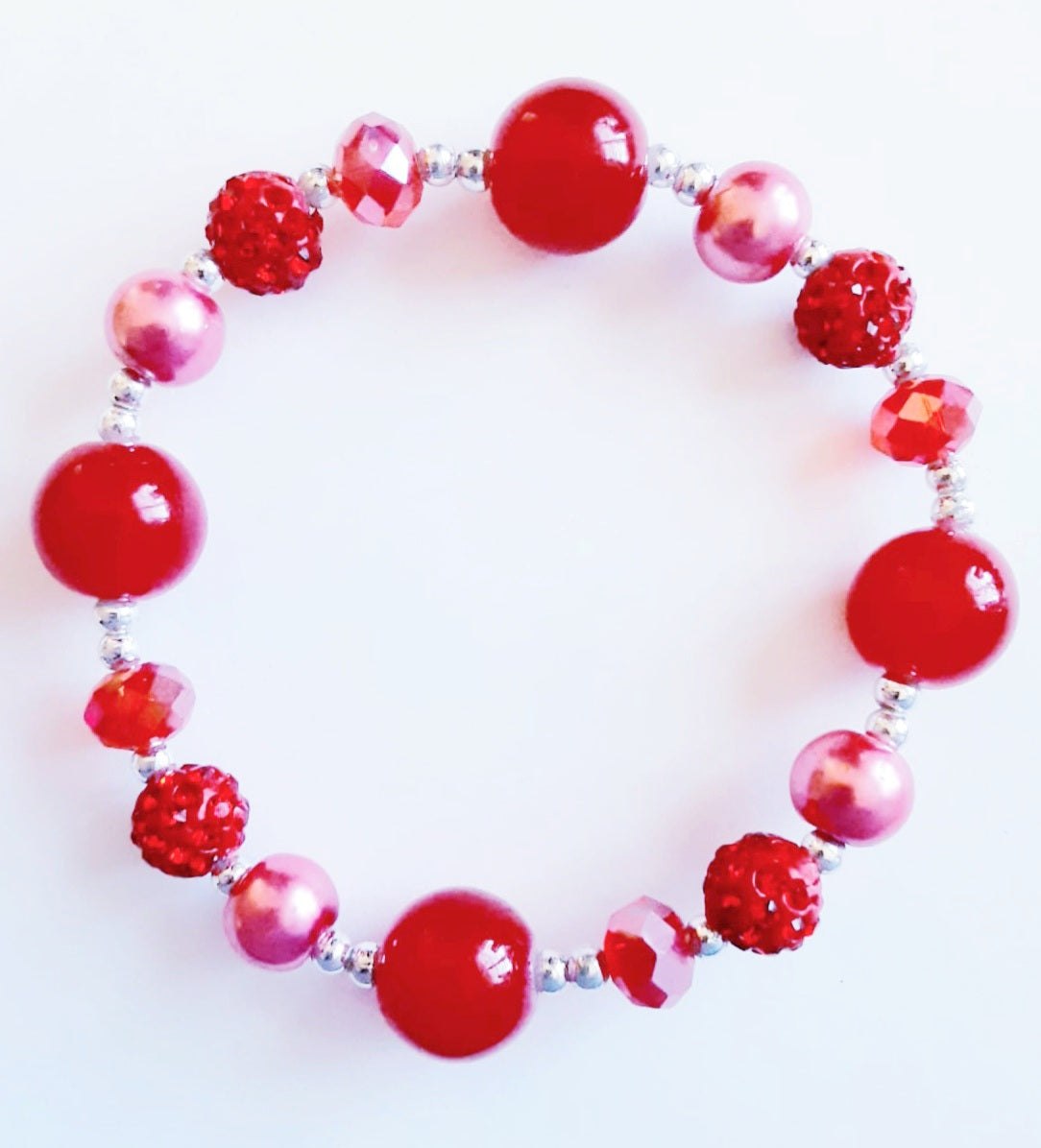 Red Rhinestone Bracelet