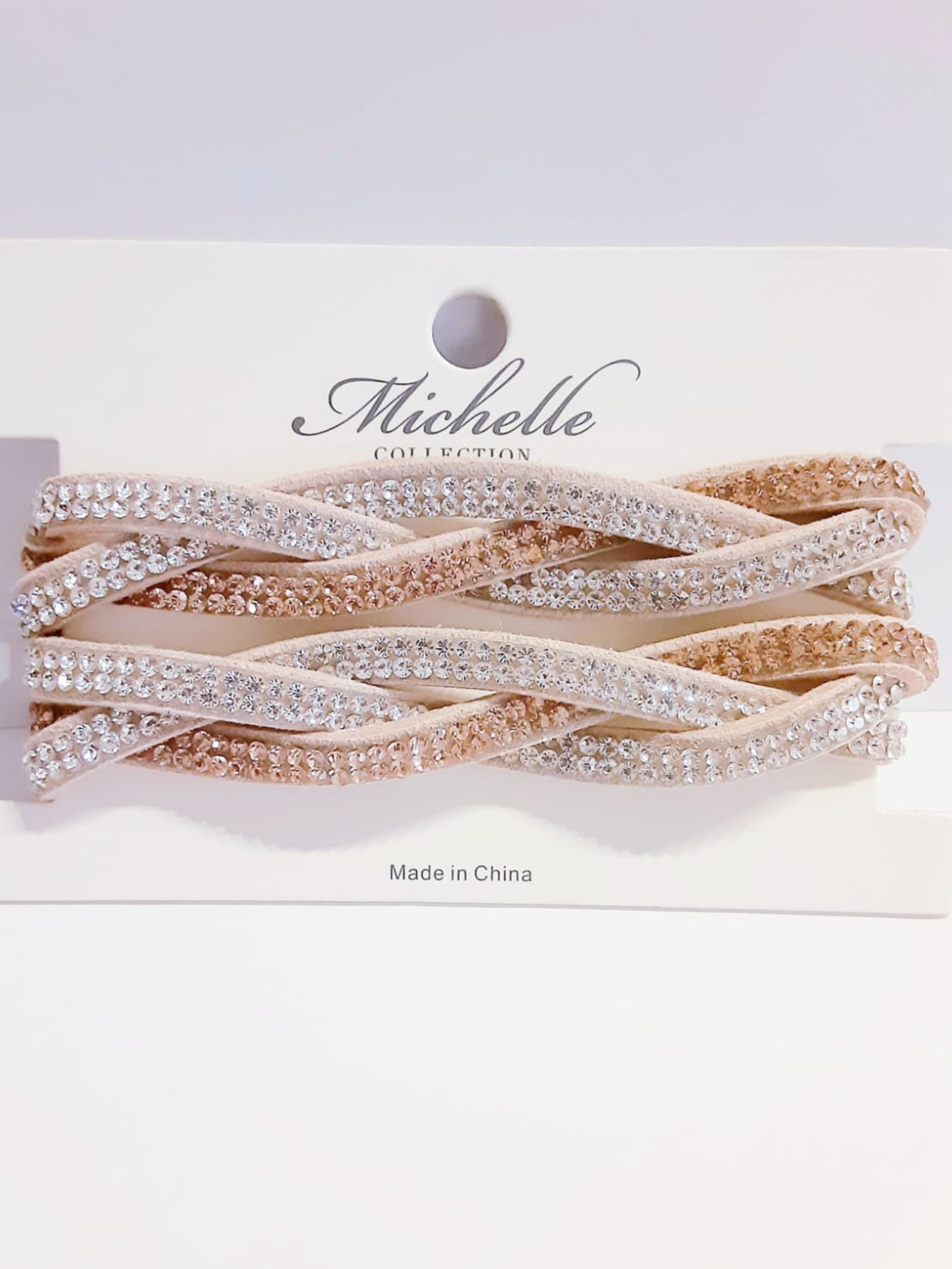 Rose Gold Wide Rhinestone Bracelet