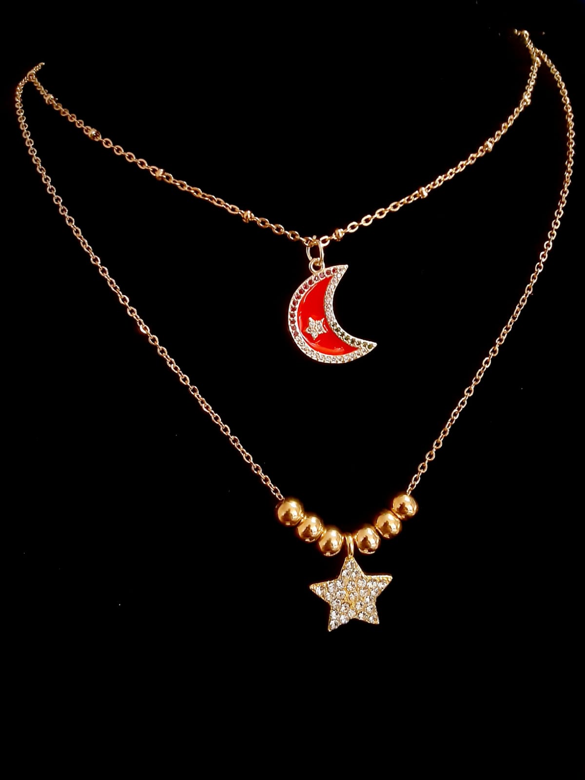 Moon And Star Necklace