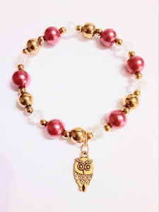 Fuchsia Owl Bracelet