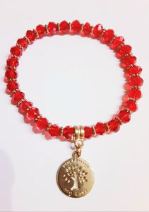 Red Tree Of Life Bracelet