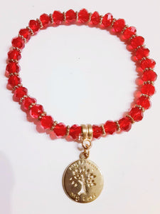 Red Tree Of Life Bracelet