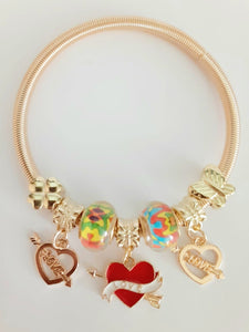 Love Heart Bangle Bracelet