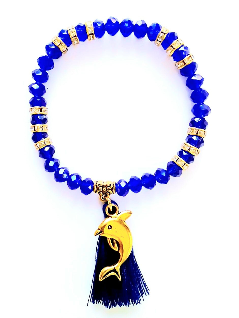 Sapphire Blue Dolphin Bracelet