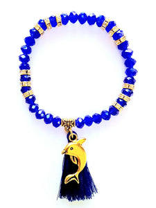 Sapphire Blue Dolphin Bracelet
