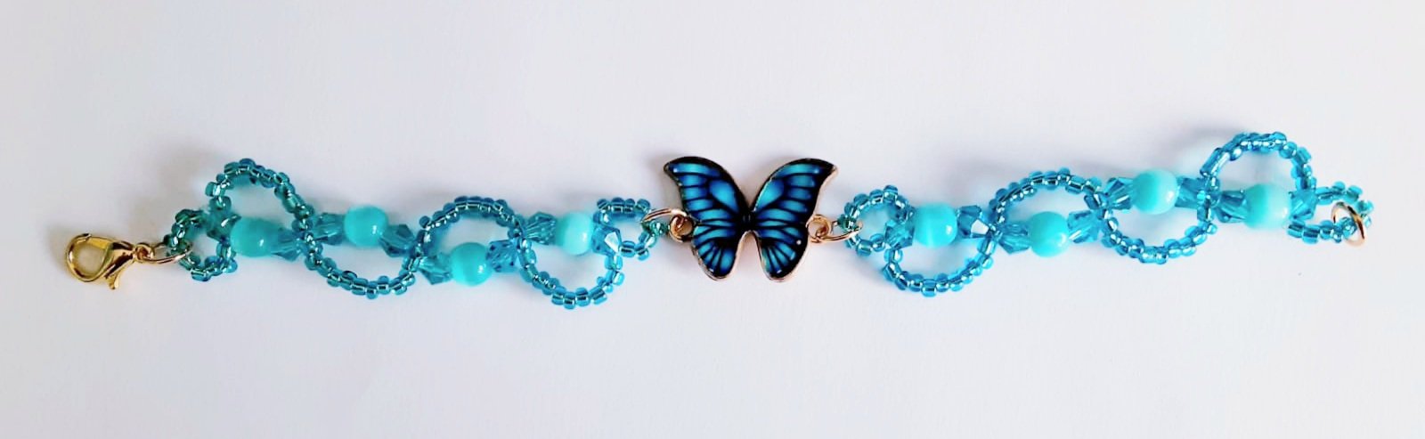 Aquamarine Butterfly Bracelet