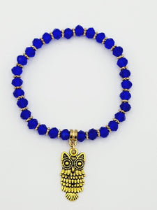 Sapphire Blue Owl Bracelet
