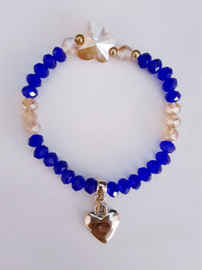 Sapphire Blue Heart Bracelet