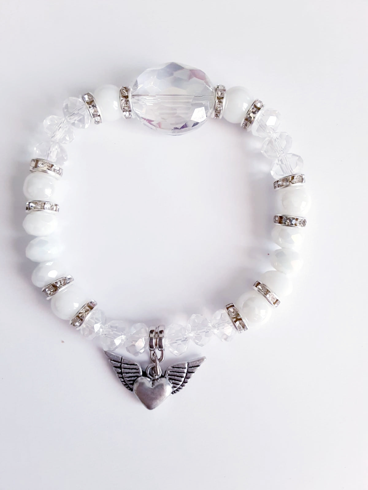 White Heart Bracelet