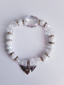 White Heart Bracelet