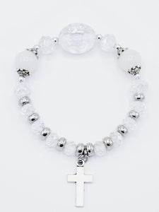 Clear Cross Bracelet