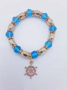 Aquamarine Rudder Bracelet