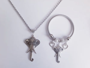 Silver Elephant Set