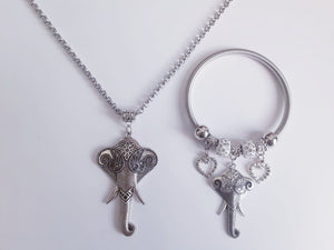 Silver Elephant Set