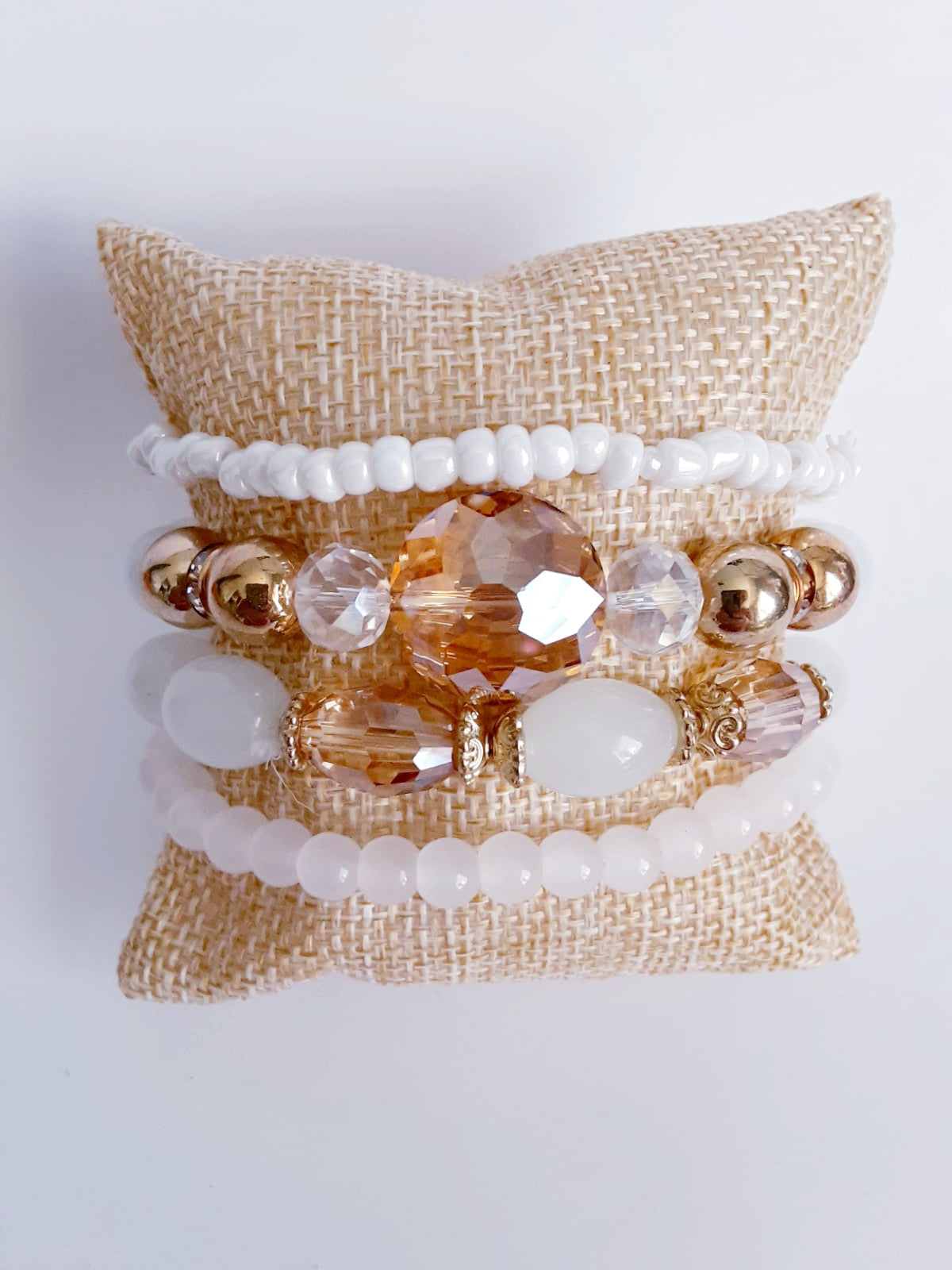 White Bracelets Set